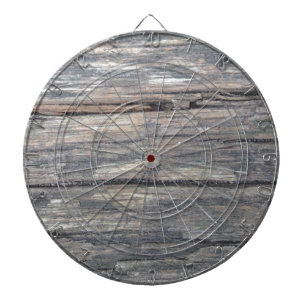 old wood background: create your own,  your text dartboard