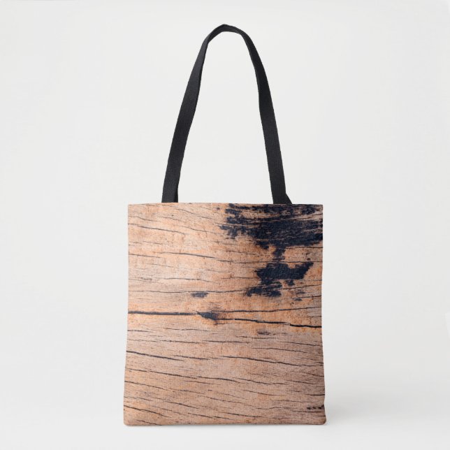 Old wood board, copy space wooden texture pattern  tote bag (Front)