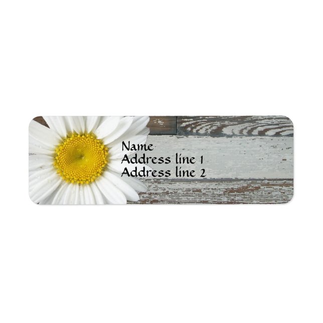 Old Wood Daisy Address Labels (Front)