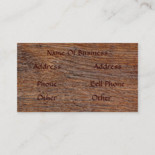 Old Wood Grain Business Card