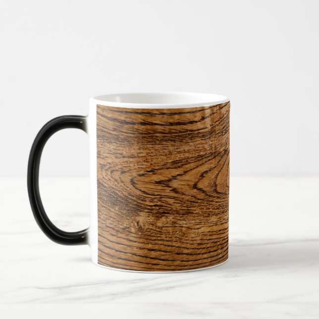 Old wood grain look magic mug (Left)
