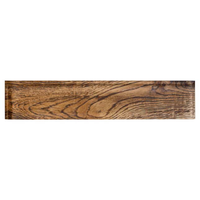 Old wood grain look nameplate (Front)