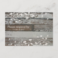 Old Wood RSVP with envelope
