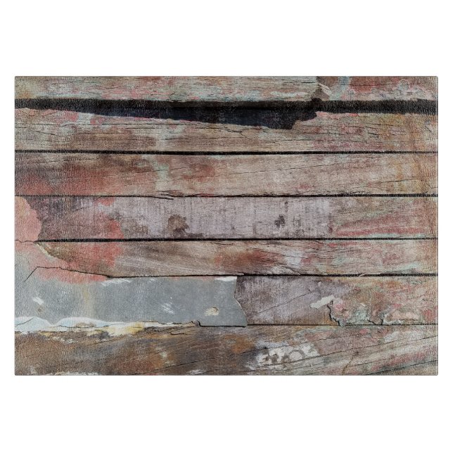 Old wood rustic boat wooden plank cutting board (Front)