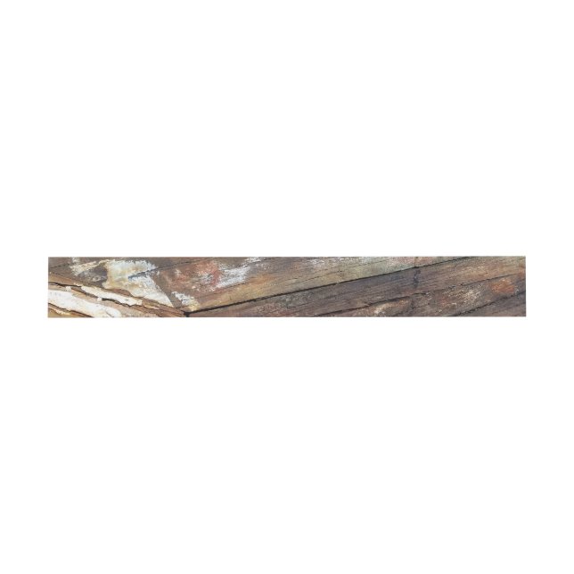Old wood rustic boat wooden plank invitation belly band (Flat)