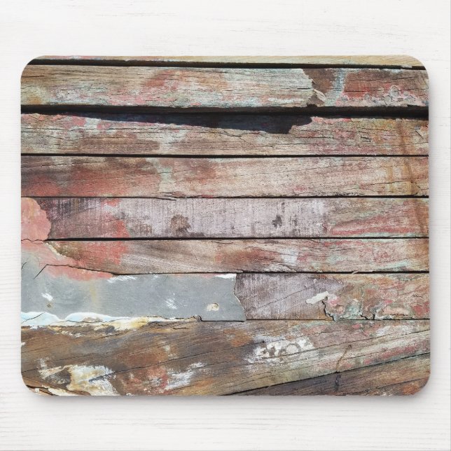 Old wood rustic boat wooden plank mouse mat (Front)