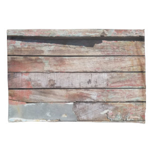 Old wood rustic boat wooden plank pillowcase