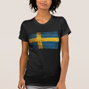 Old Wood Sweden Flag T-Shirt