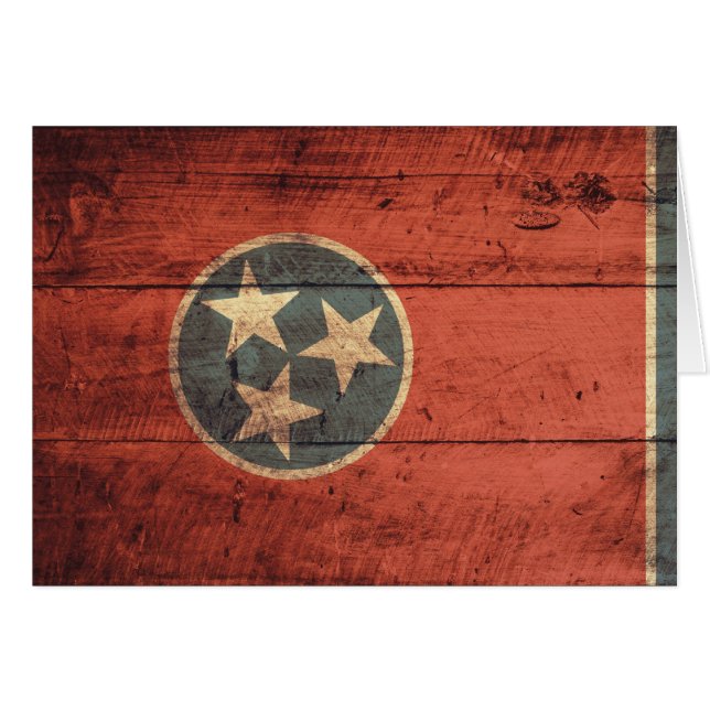 Old Wood Tennessee Flag; (Front Horizontal)