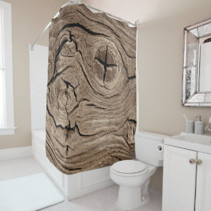old wood, vintage shower curtain