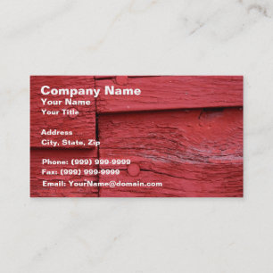 Old Wood with Fresh Red Paint Business Card