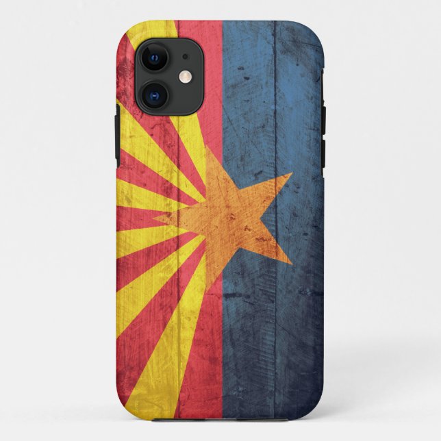 Old Wooden Arizona Flag Case-Mate iPhone Case (Back)
