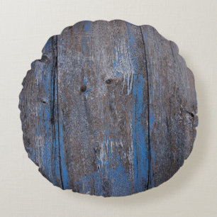 Old wooden background. Grunge textureabstract, anc Round Cushion