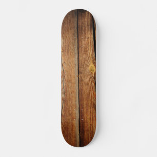Old Wooden Background Skateboard