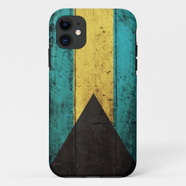 Old Wooden Bahamas Flag Case-Mate iPhone Case (Back)