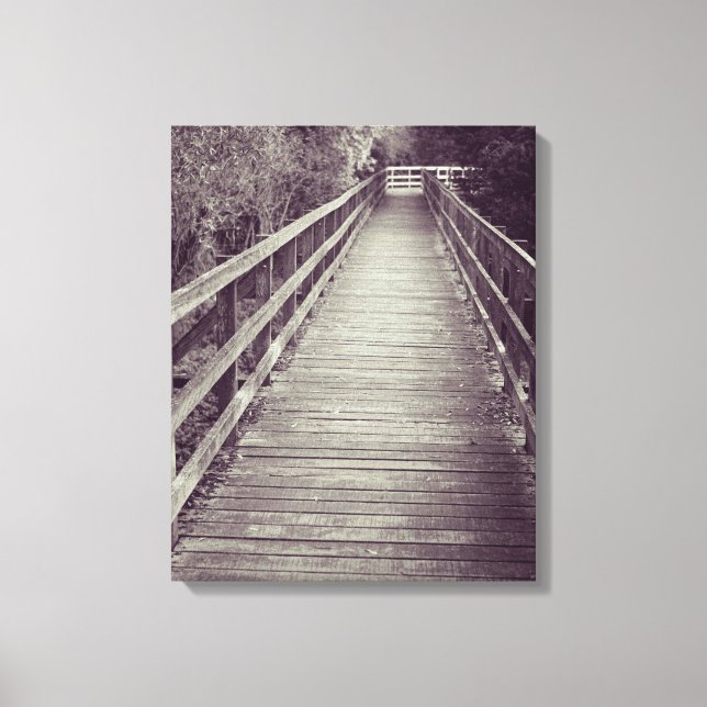 Old Wooden Boardwalk Canvas Print (Front)