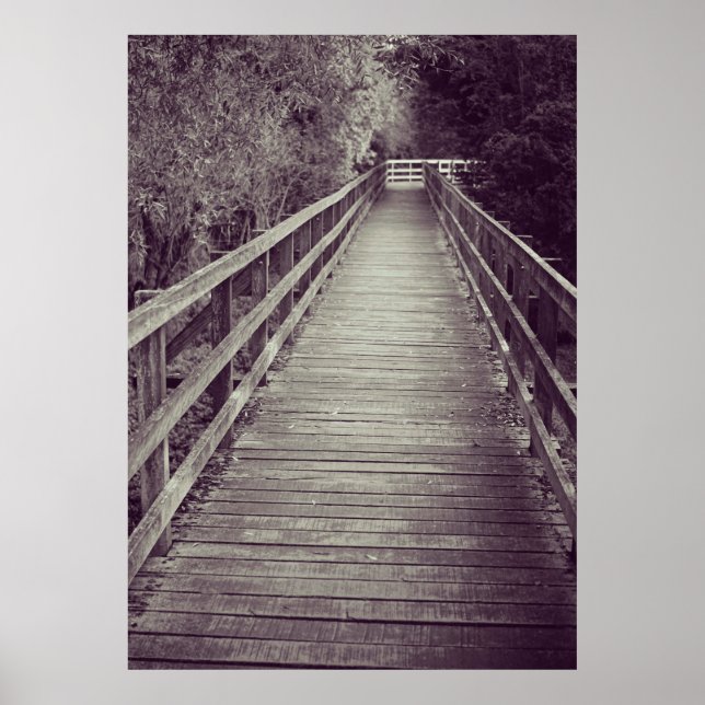 Old Wooden Boardwalk Poster (Front)