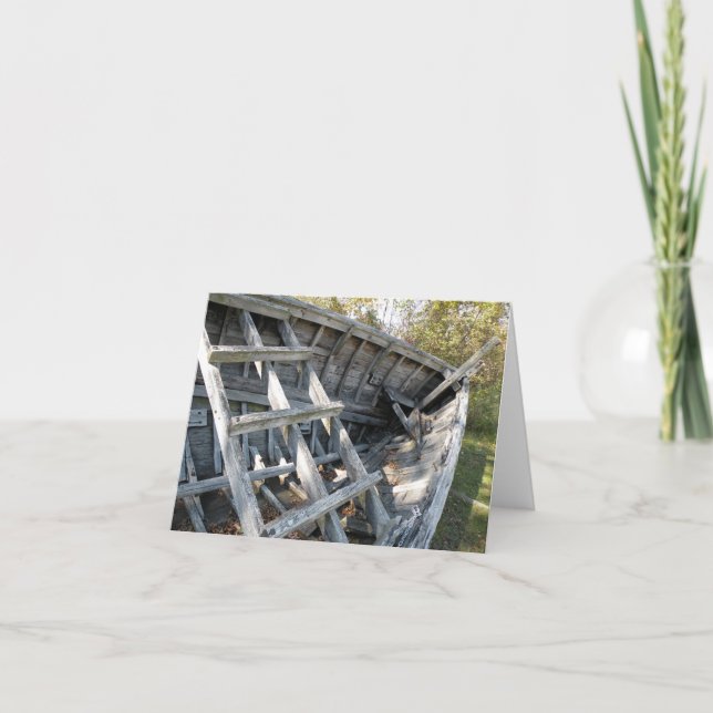 Old wooden boat note card (Front)