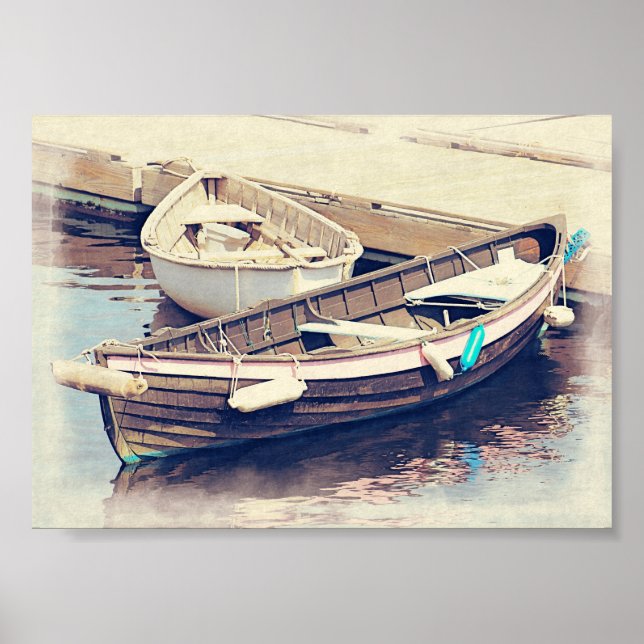 Old Wooden Boats Nautical Poster (Front)