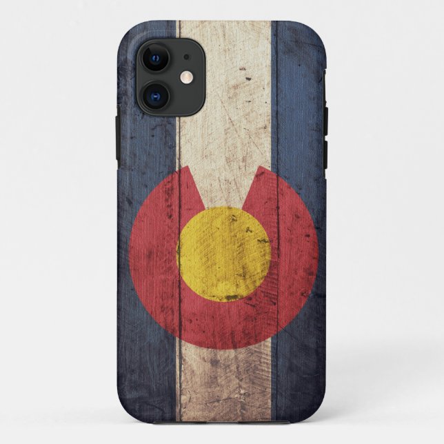 Old Wooden Colorado Flag Case-Mate iPhone Case (Back)