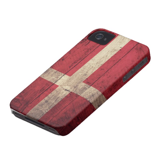 Old Wooden Denmark Flag Case-Mate iPhone Case (Bottom)