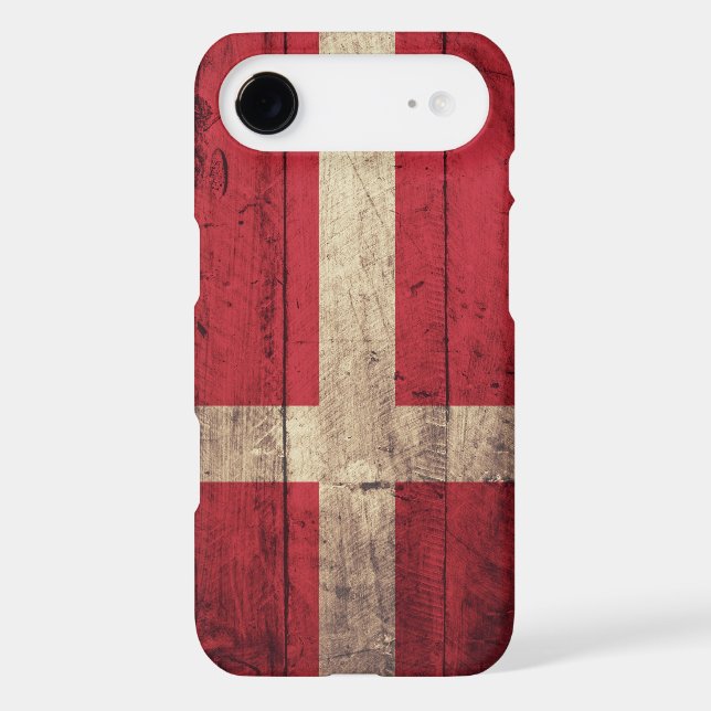 Old Wooden Denmark Flag Case-Mate iPhone Case (Back)