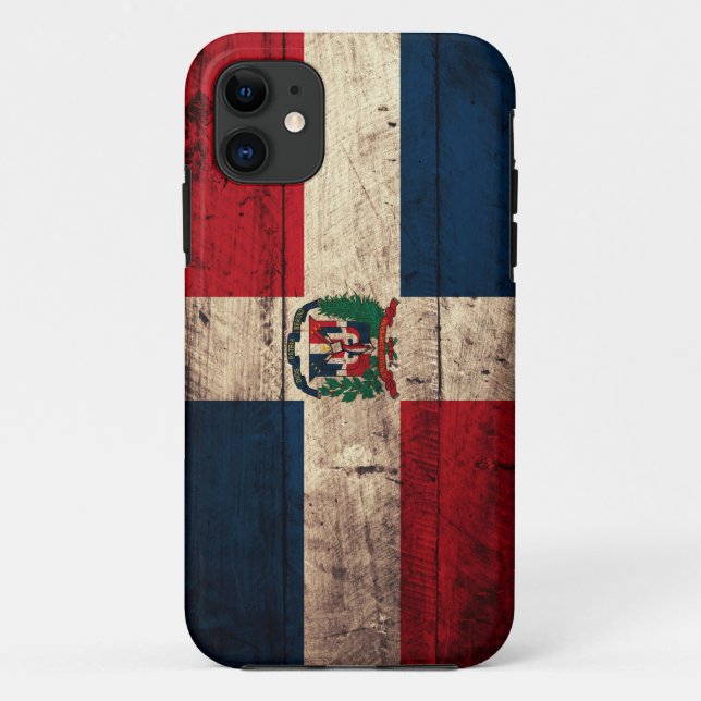 Old Wooden Dominican Republic Flag Case-Mate iPhone Case (Back)