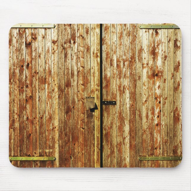 Old Wooden Doors Mouse Mat (Front)