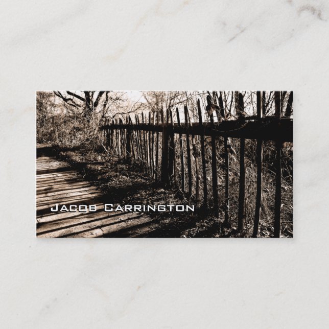 Old Wooden Fence Business Card (Front)