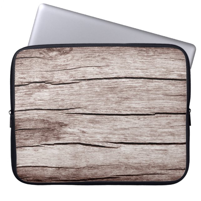 Old wooden floor with cracks,  Old wooden texture  Laptop Sleeve (Front)