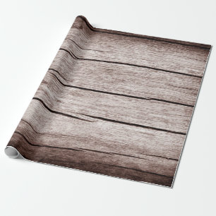 Old wooden floor with cracks,  Old wooden texture  Wrapping Paper