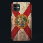 Old Wooden Florida Flag; iPhone 11 Case<br><div class="desc">Florida Flag; Floridian</div>