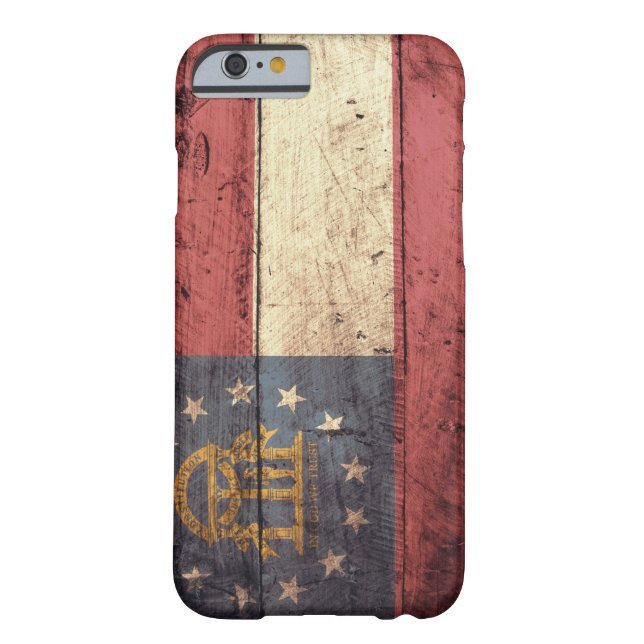 Old Wooden Georgia Flag; Case-Mate iPhone Case (Back)