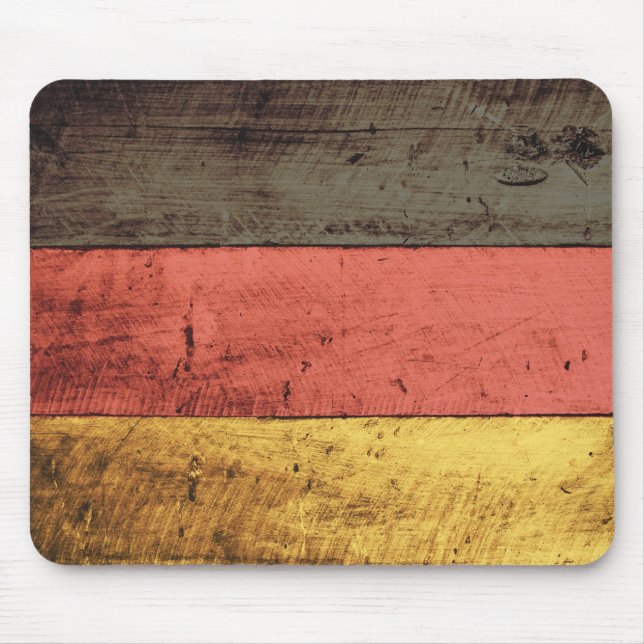 Old Wooden Germany Flag Mouse Mat (Front)