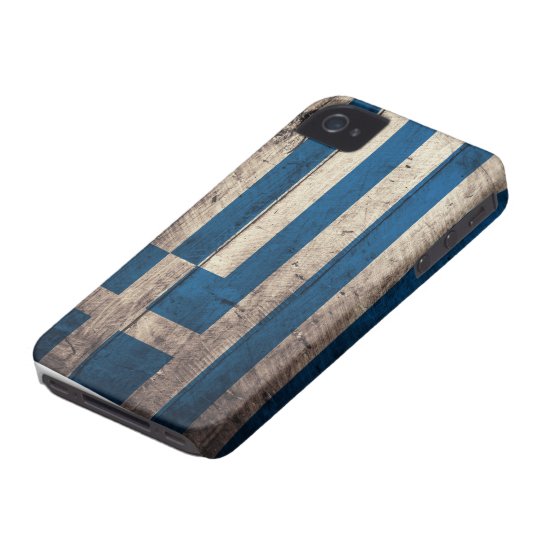 Old Wooden Greece Flag iPhone 4 Cover