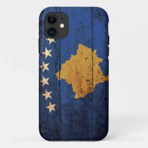 Old Wooden Kosovo Flag iPhone 11 Case