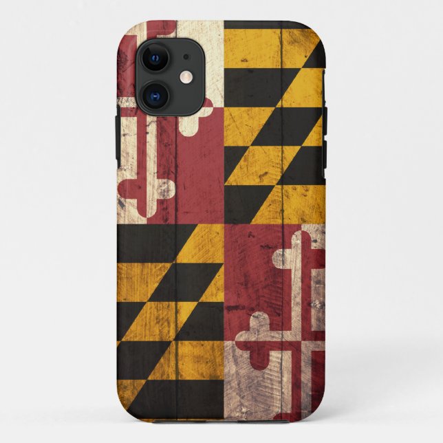Old Wooden Maryland Flag iPhone 5 Case (Back)