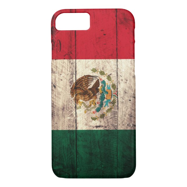 Old Wooden Mexico Flag Case-Mate iPhone Case (Back)