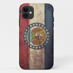 Old Wooden Missouri Flag; iPhone 11 Case