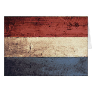 Old Wooden Netherlands Flag