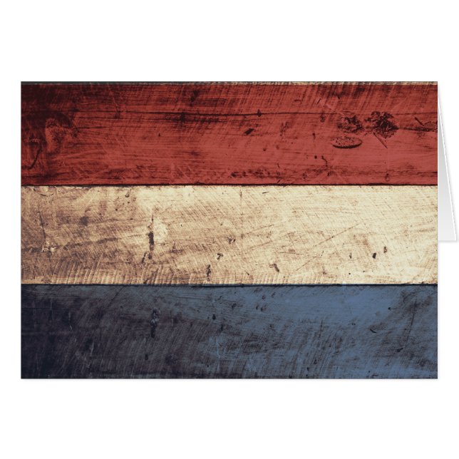 Old Wooden Netherlands Flag (Front Horizontal)