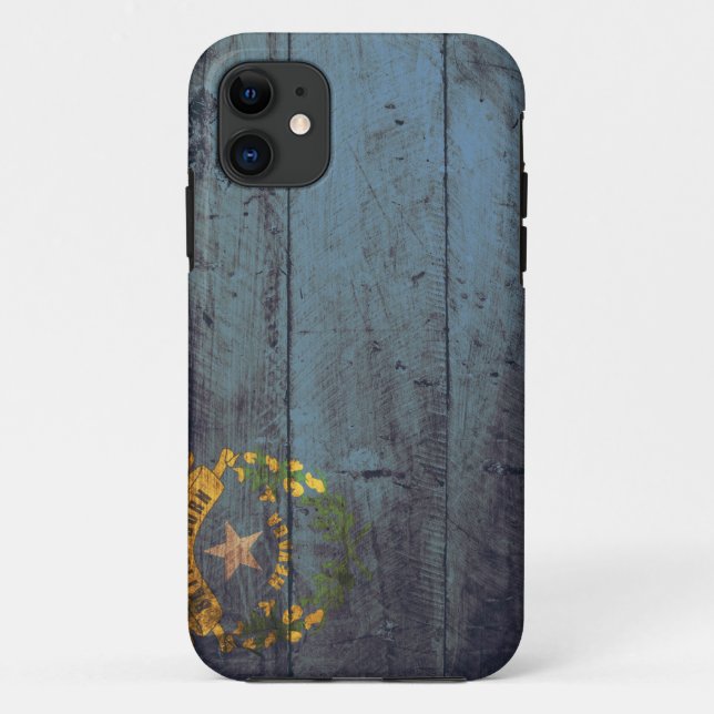 Old Wooden Nevada Flag; Case-Mate iPhone Case (Back)
