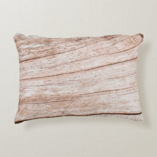 Old Wooden panel texture background, vintage text Decorative Cushion