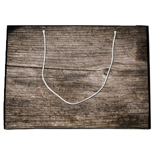Old wooden planks large gift bag