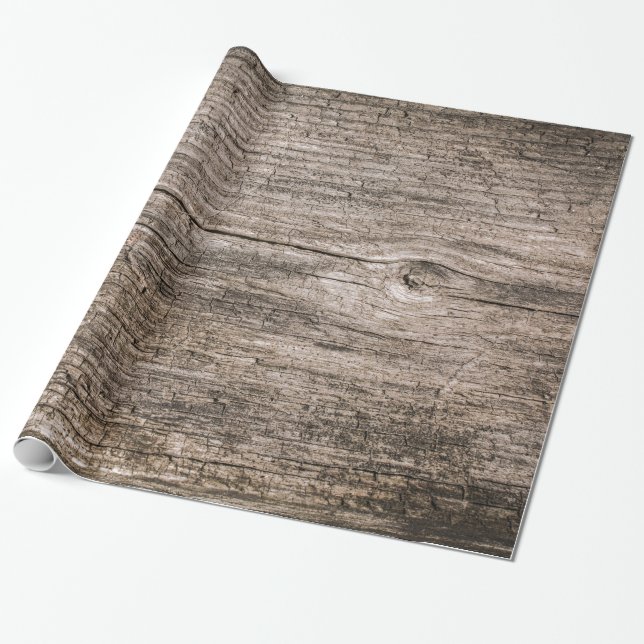 Old wooden planks wrapping paper (Unrolled)