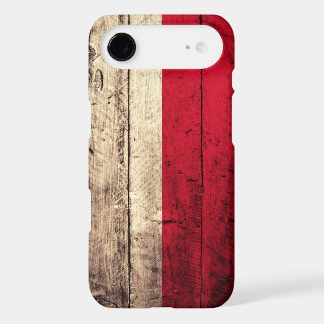 Old Wooden Poland Flag iPhone 3 Cover (Back)