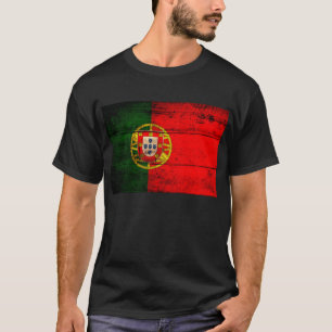Old Wooden Portugal Flag; T-Shirt
