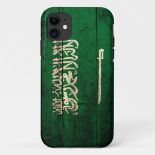 Old Wooden Saudi Flag iPhone 11 Case