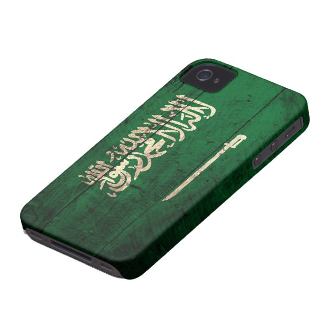 Old Wooden Saudi Flag Case-Mate iPhone Case (Bottom)