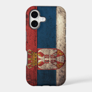 Old Wooden Serbia Flag